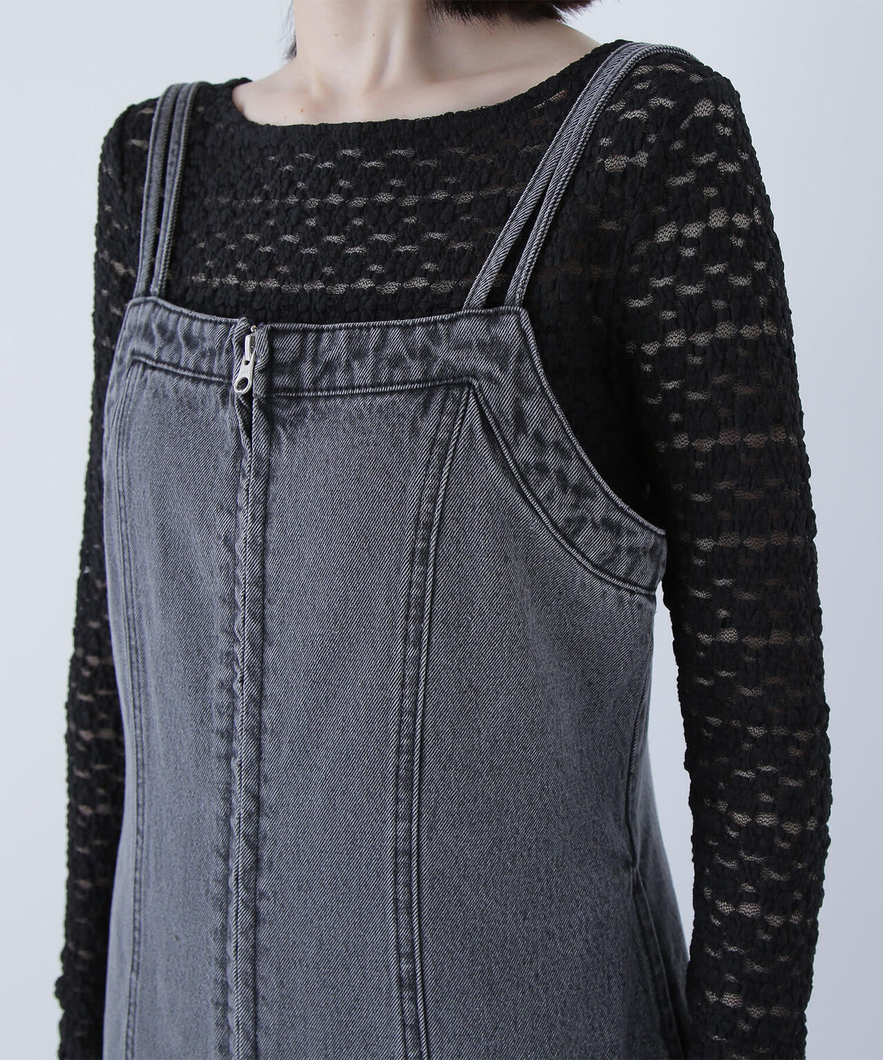 デニムナローキャミワンピース