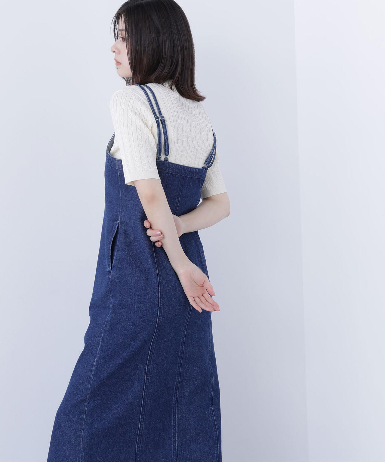 デニムナローキャミワンピース