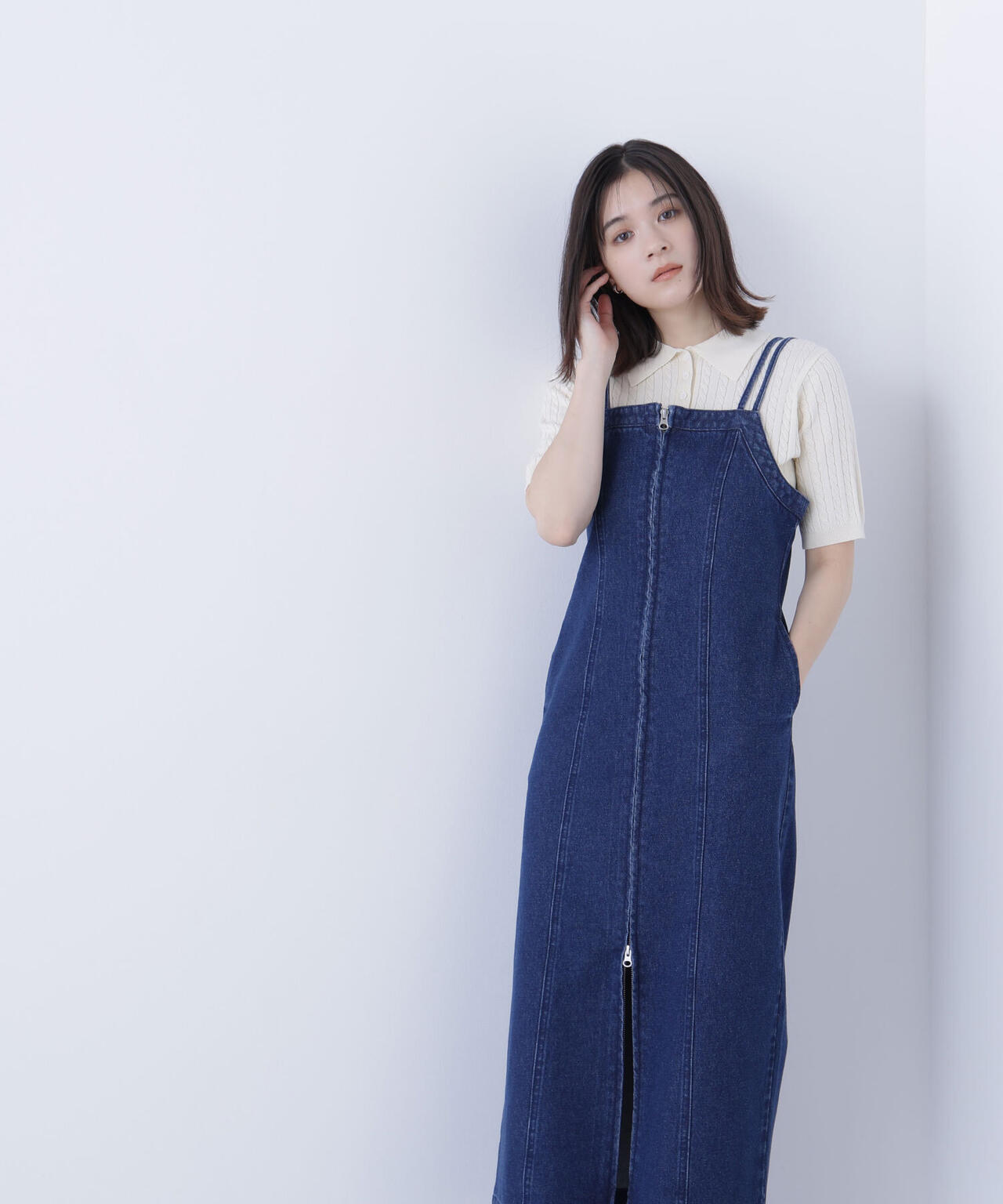デニムナローキャミワンピース | NATURAL BEAUTY BASIC（ナチュラル
