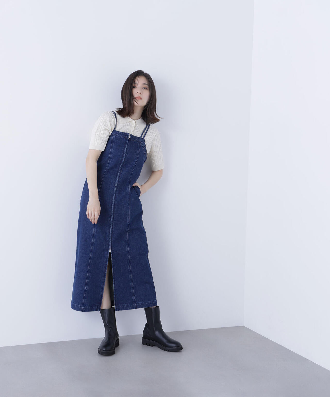 デニムナローキャミワンピース | NATURAL BEAUTY BASIC（ナチュラル