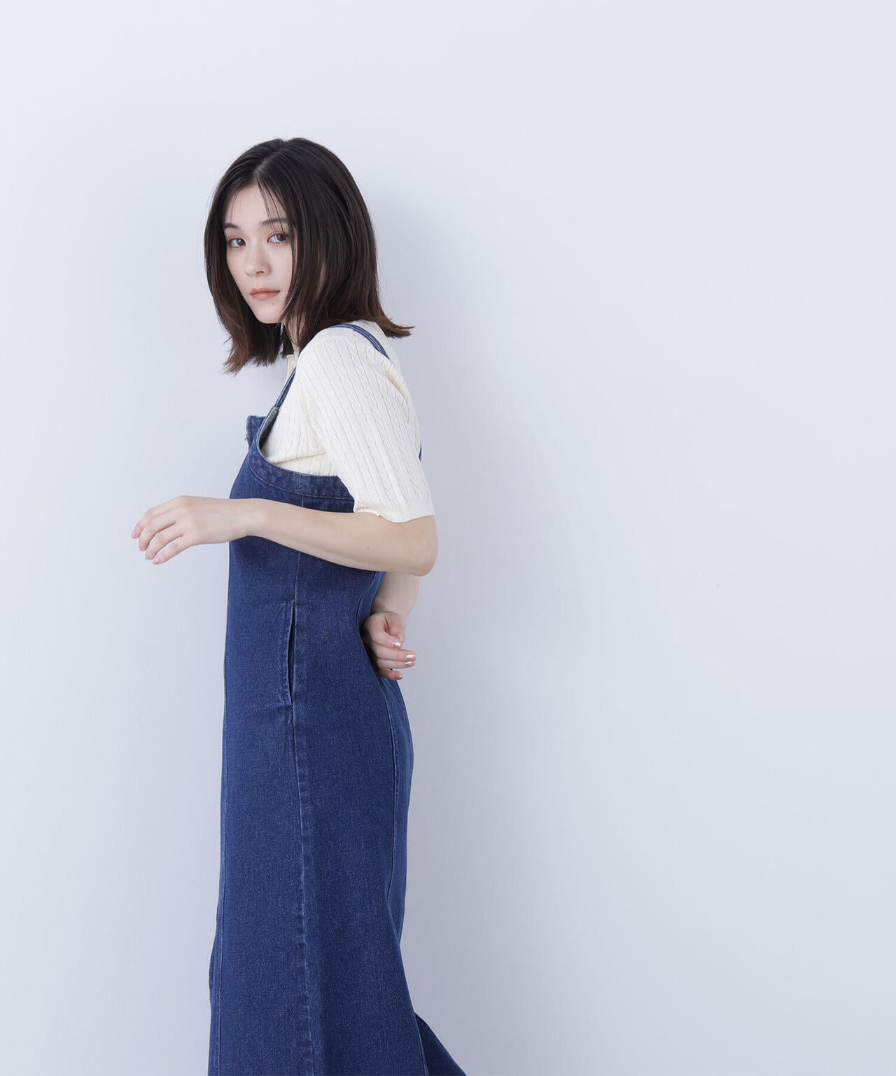 デニムナローキャミワンピース