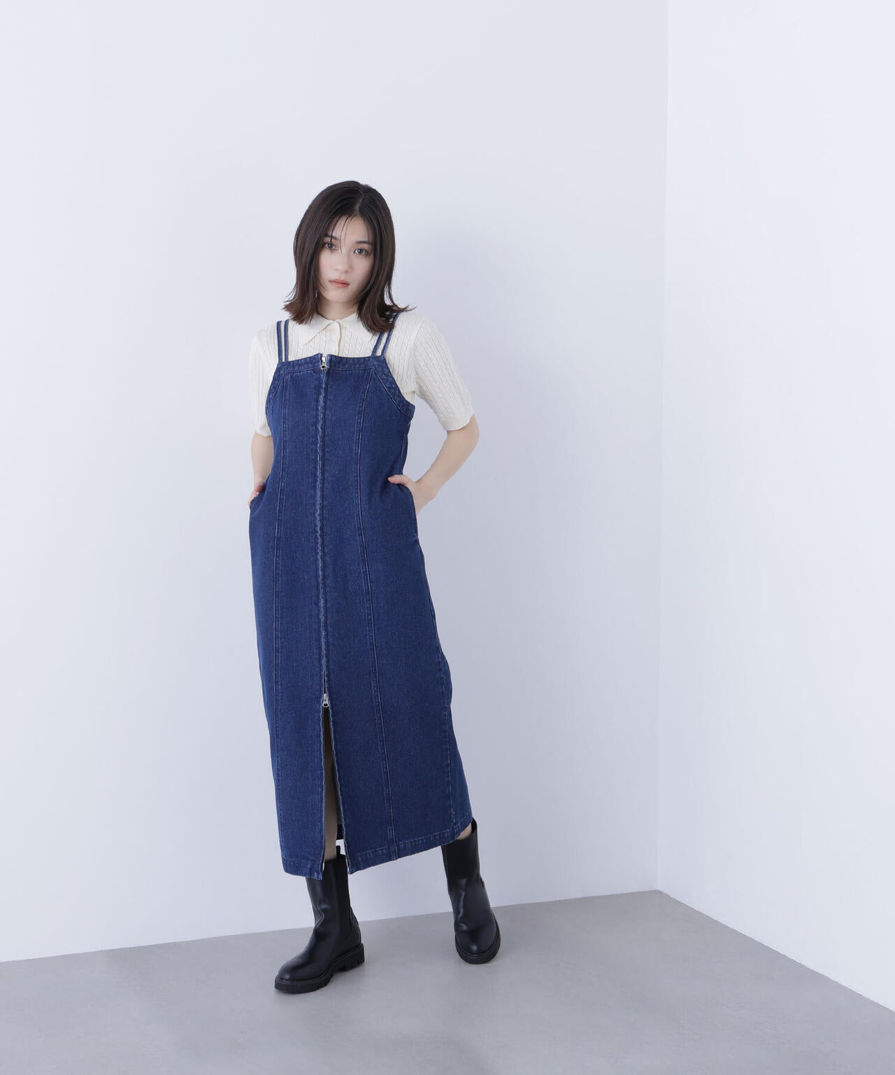 デニムナローキャミワンピース | NATURAL BEAUTY BASIC（ナチュラル