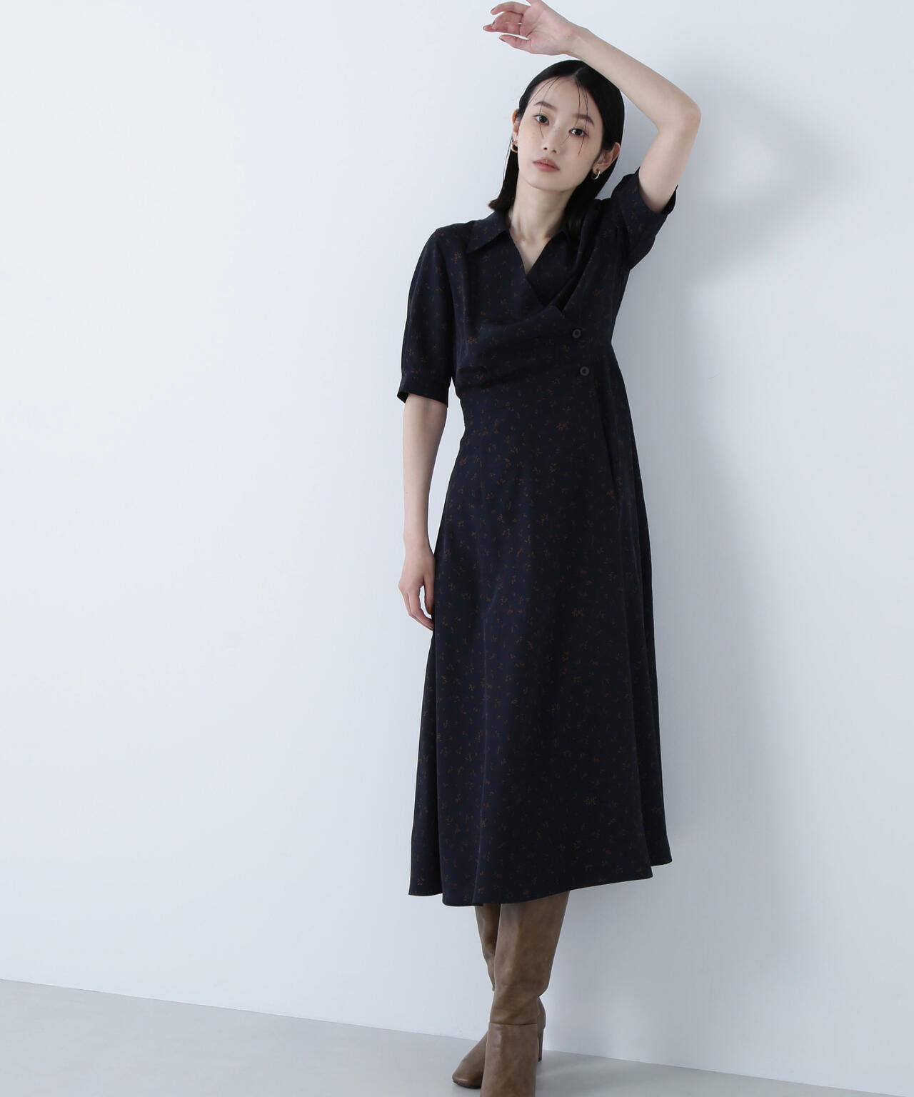 スキッパープリントワンピース | NATURAL BEAUTY BASIC（ナチュラル