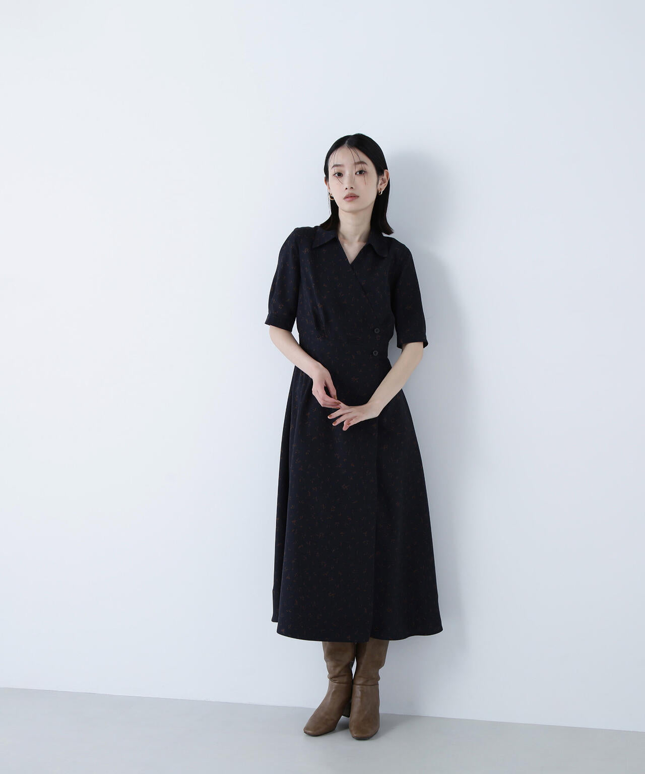 suzuナチュラルビューティー　ワンピース スキッパープリントワンピース | NATURAL BEAUTY BASIC（ナチュラル