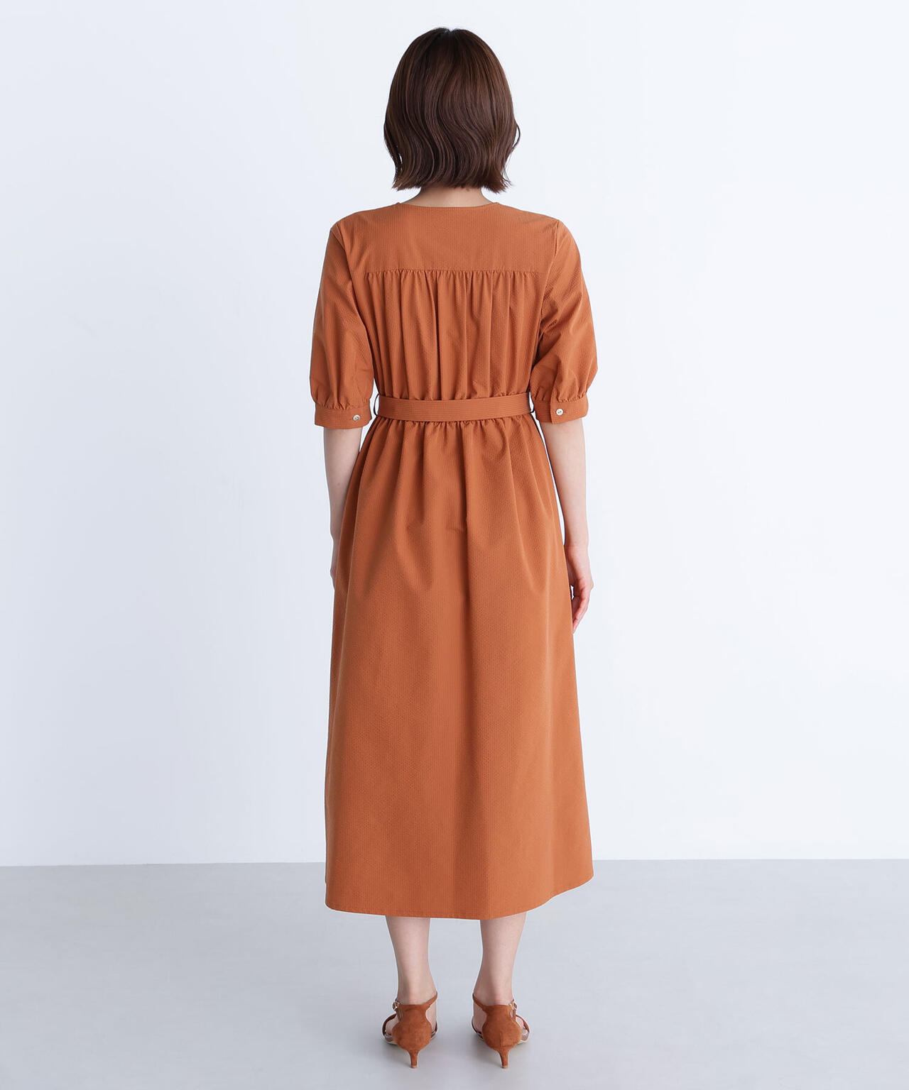 ゴールドボタンベルテッドワンピース | NATURAL BEAUTY BASIC