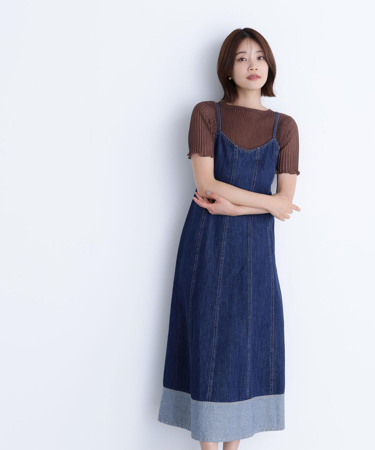 デニムフレアキャミワンピース | NATURAL BEAUTY BASIC（ナチュラル