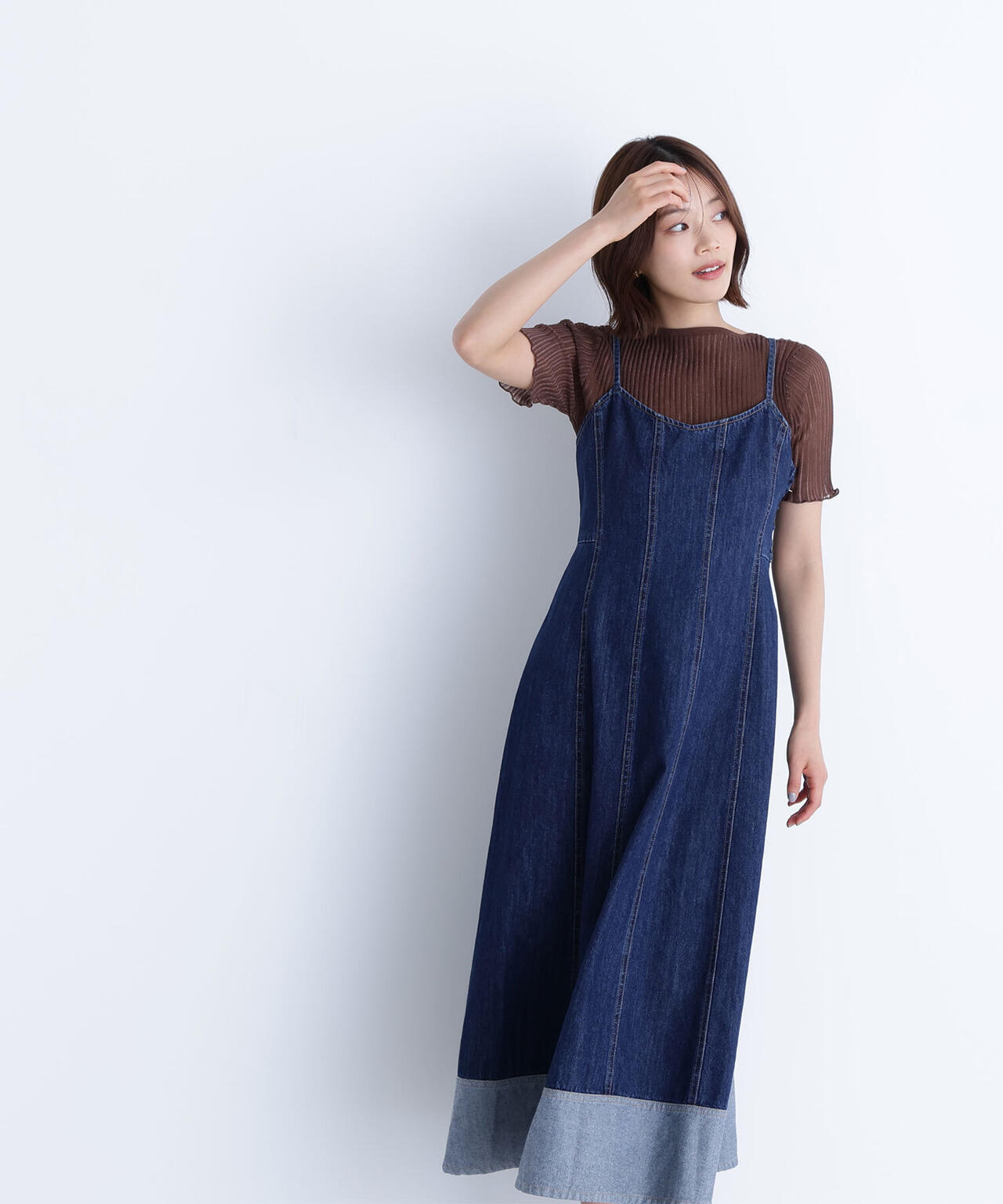 デニムフレアキャミワンピース | NATURAL BEAUTY BASIC（ナチュラル