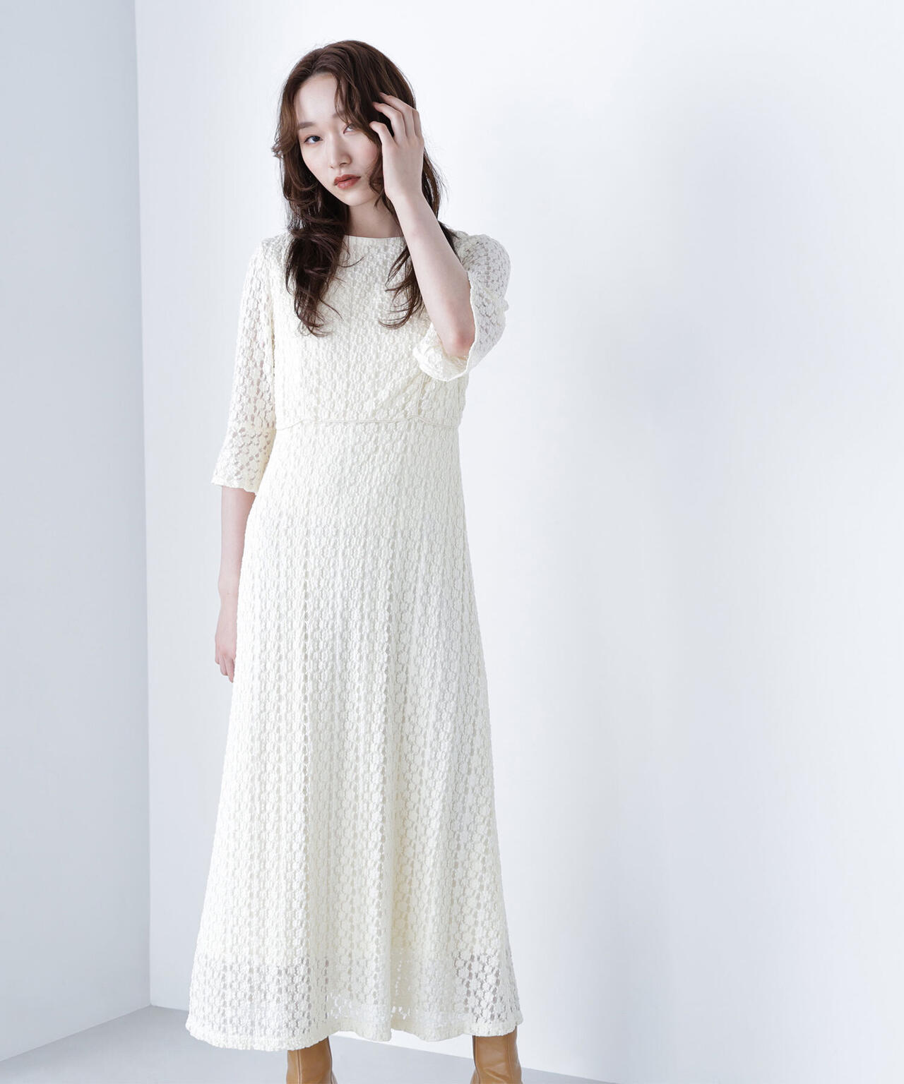 レースフレアワンピース* | NATURAL BEAUTY BASIC（ナチュラル