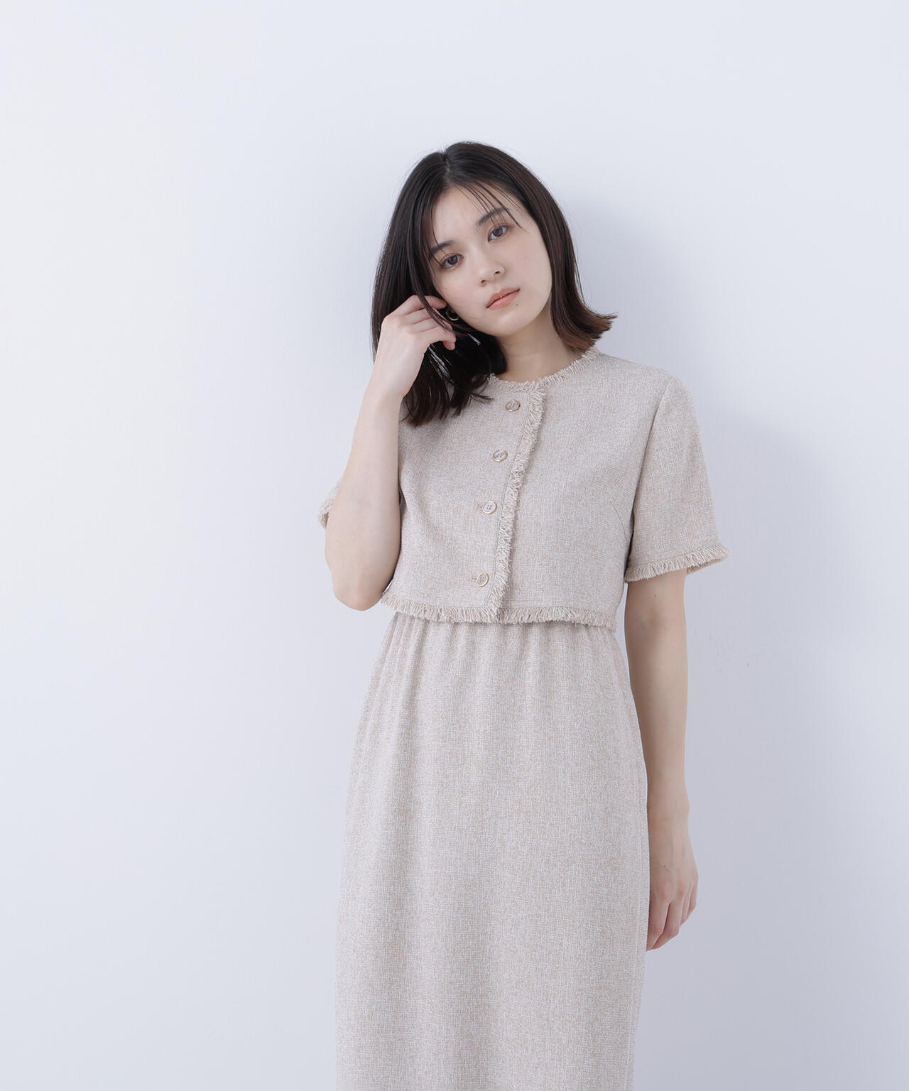 ツイードジャケット＆ナローワンピース | NATURAL BEAUTY BASIC