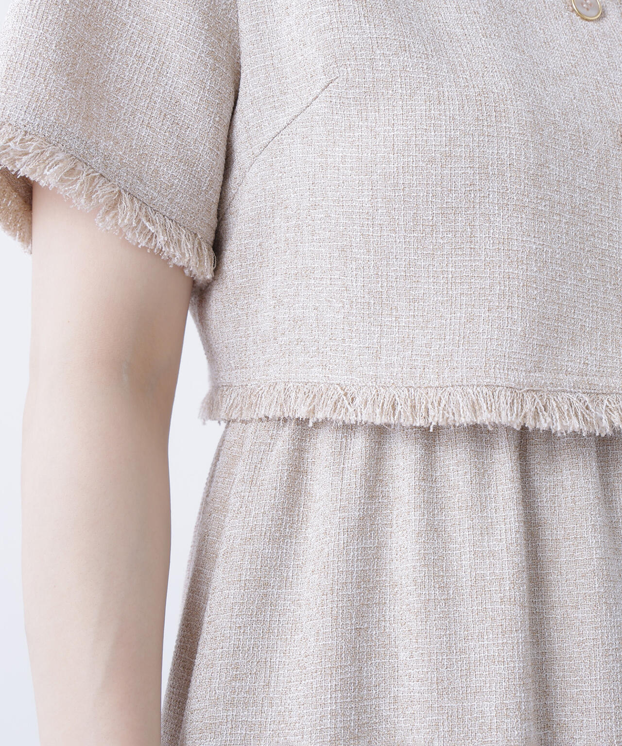 ツイードジャケット＆ナローワンピース