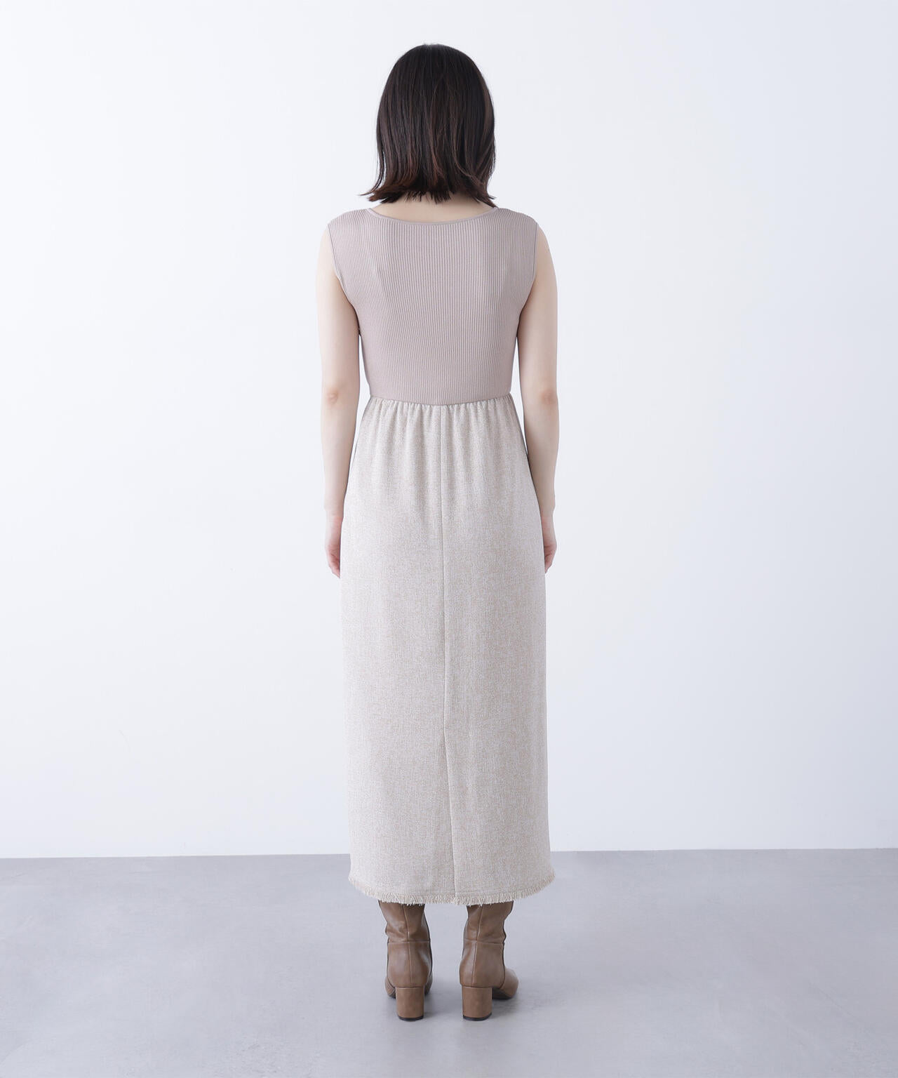 ツイードジャケット＆ナローワンピース