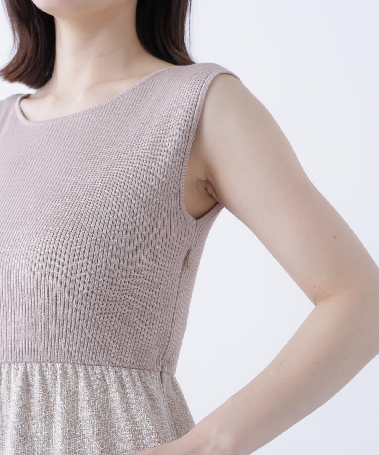 ツイードジャケット＆ナローワンピース