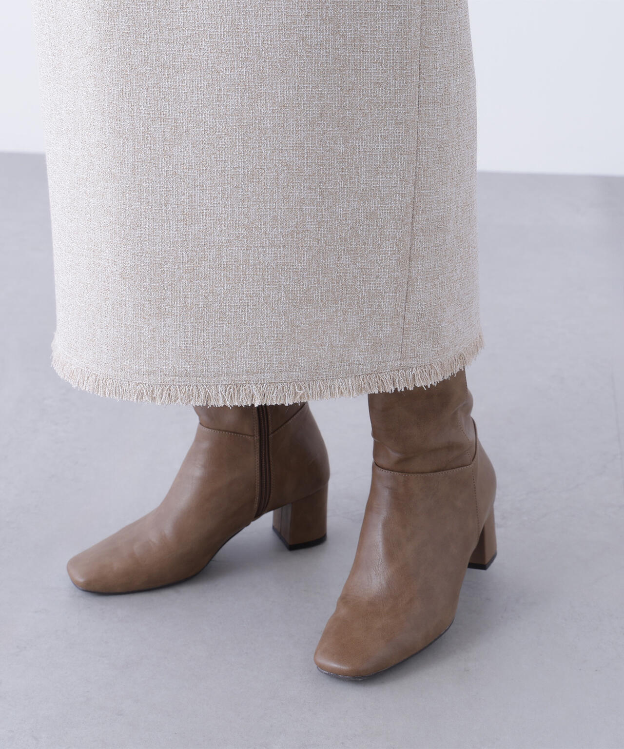 ツイードジャケット＆ナローワンピース