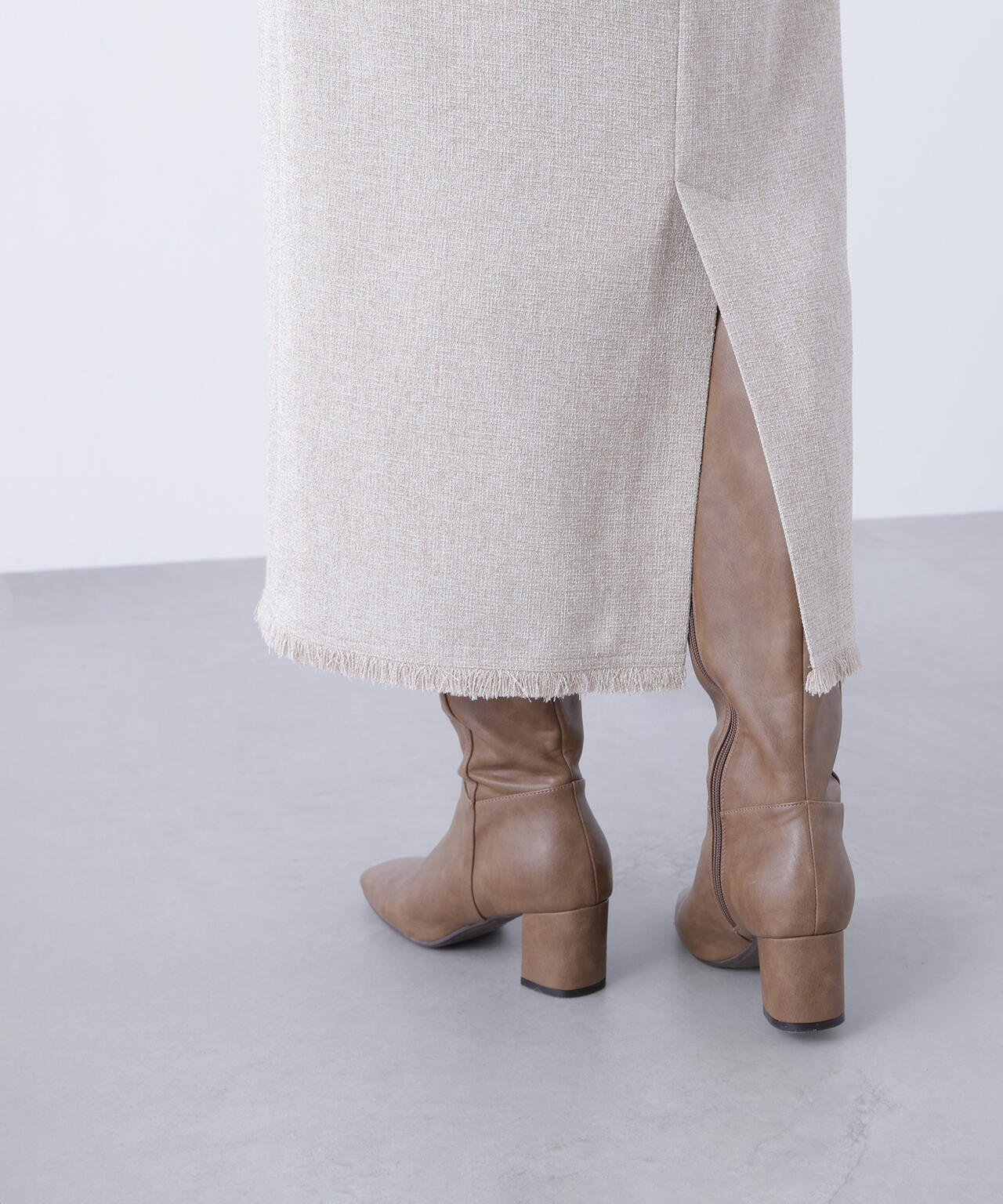 ツイードジャケット＆ナローワンピース