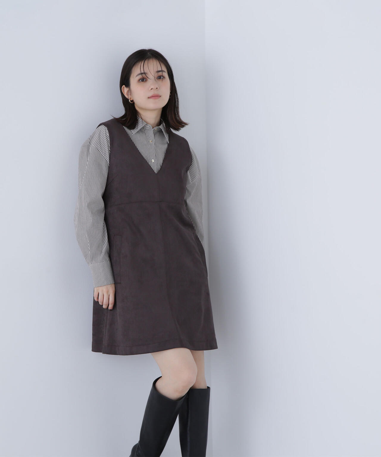 フェイクスウェードミニジャンスカ