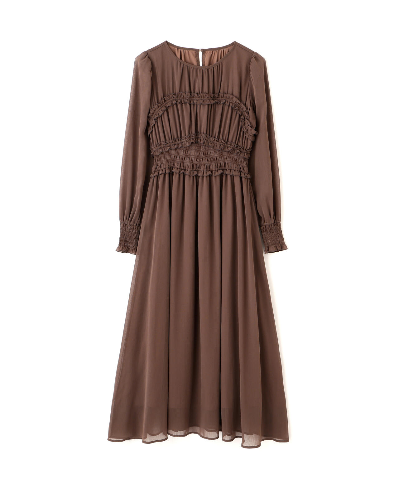 フリルシャーリング楊柳ワンピース