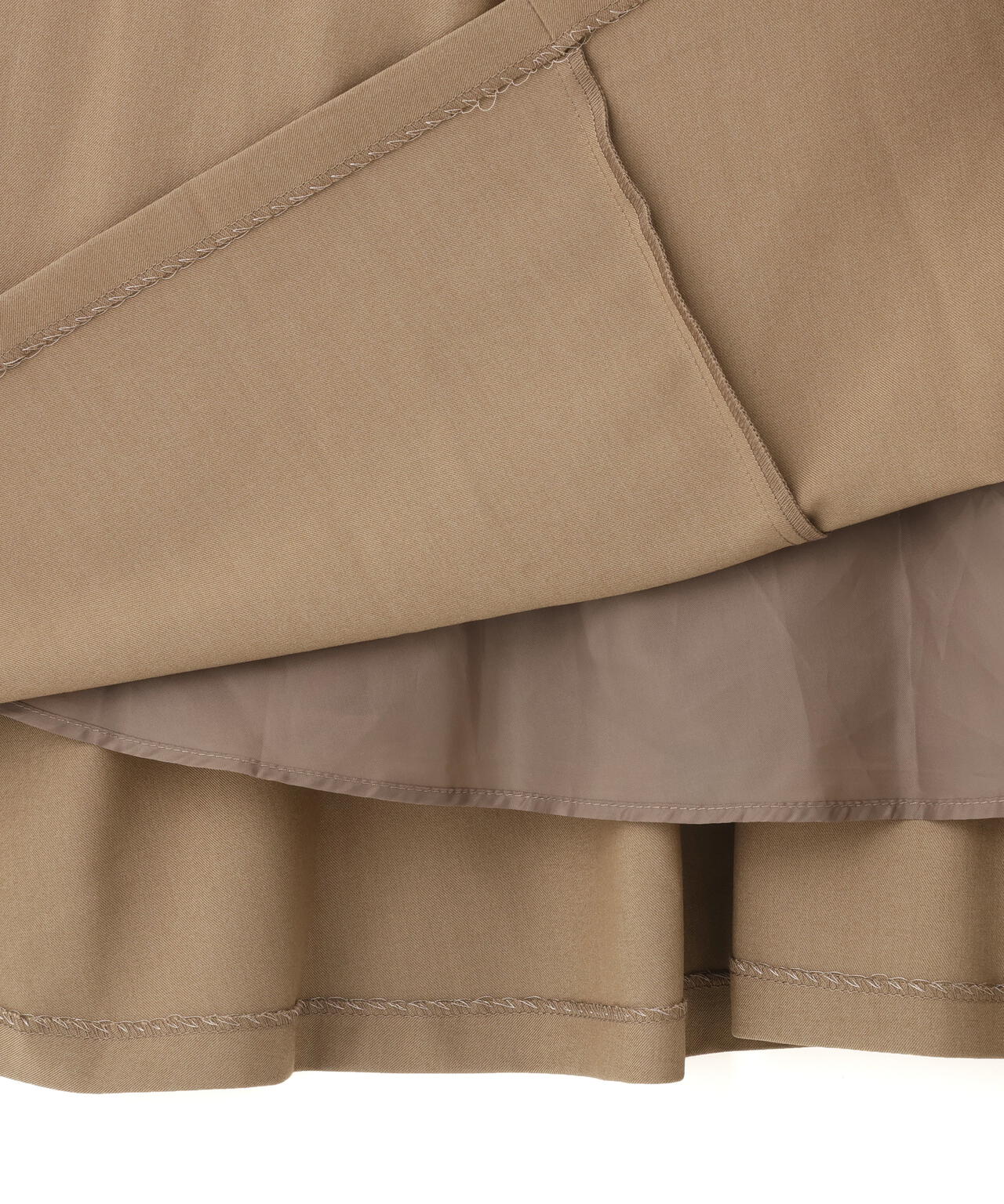 新品タグ付ベルテットタックジャンスカ ベージュP/Sサイズ ベルテッドタックジャンスカ | NATURAL BEAUTY BASIC