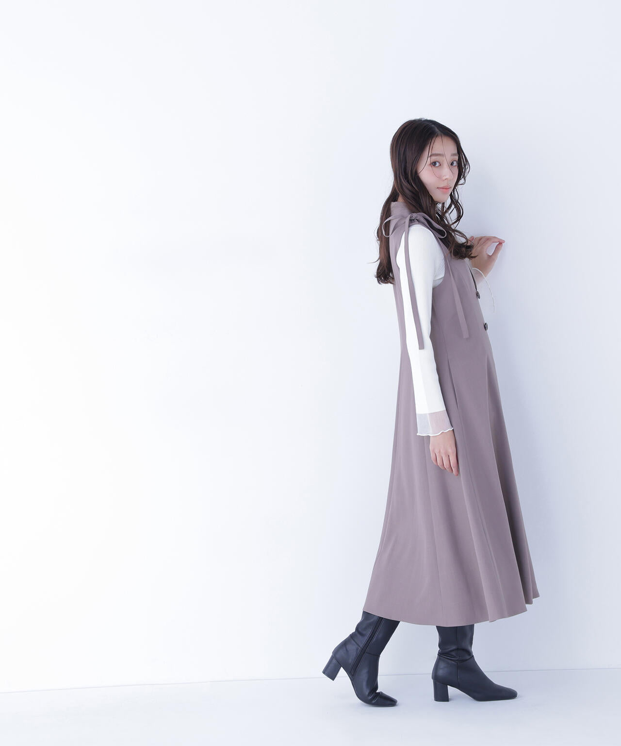 NATURAL BEAUTY BASIC / 2wayショルダーリボンジャンスカ 2wayショルダーリボンジャンスカ | NATURAL BEAUTY BASIC（ナチュラル