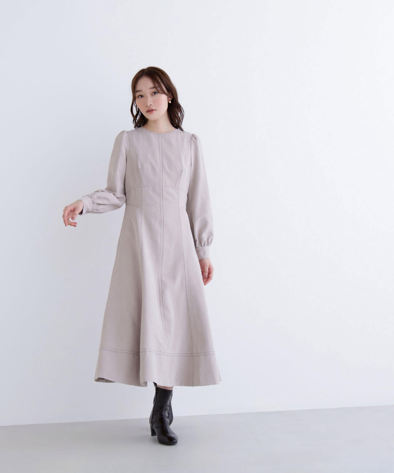 バイカラーステッチワンピース | NATURAL BEAUTY BASIC（ナチュラル