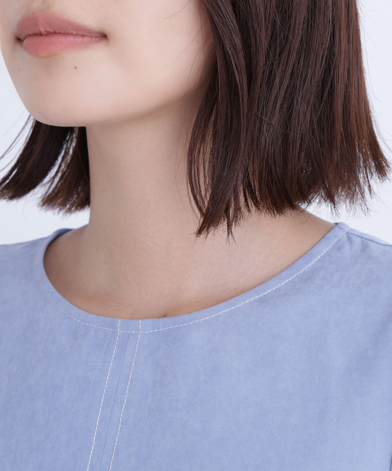 バイカラーステッチワンピース