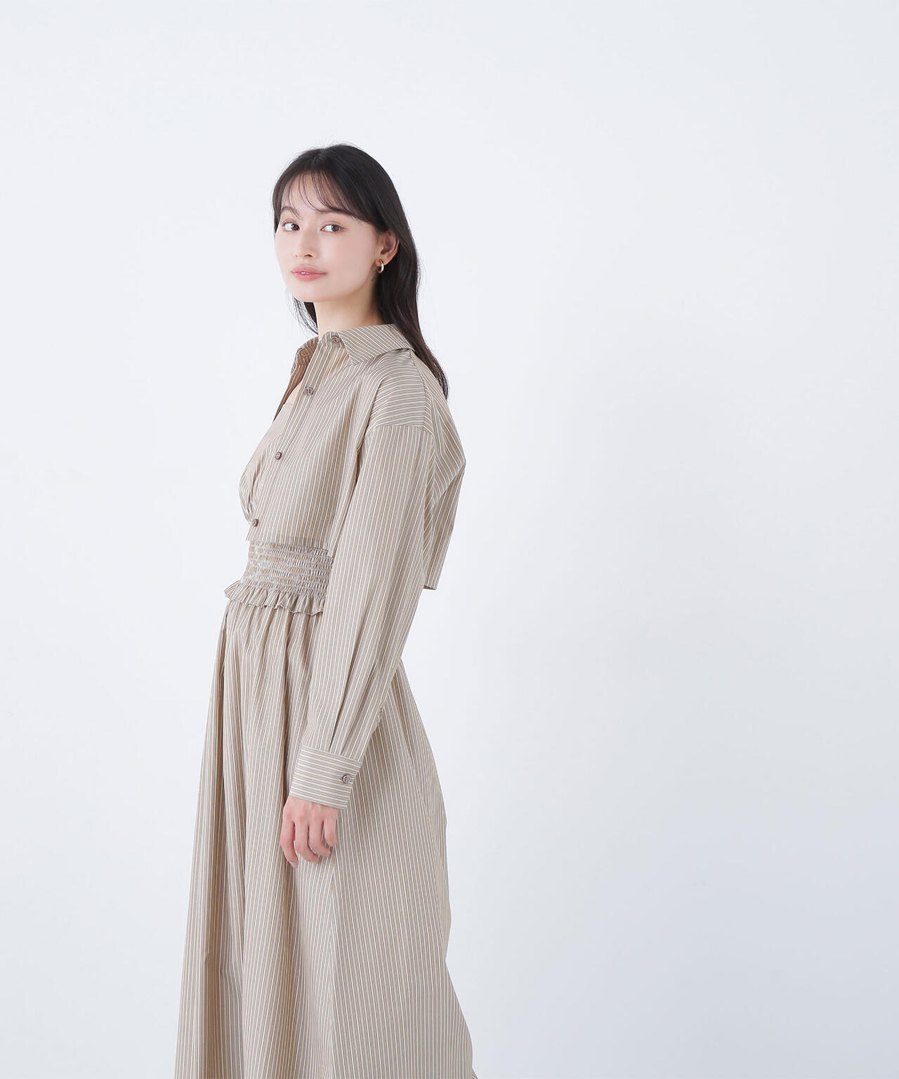 レイヤードマルチストライプワンピース