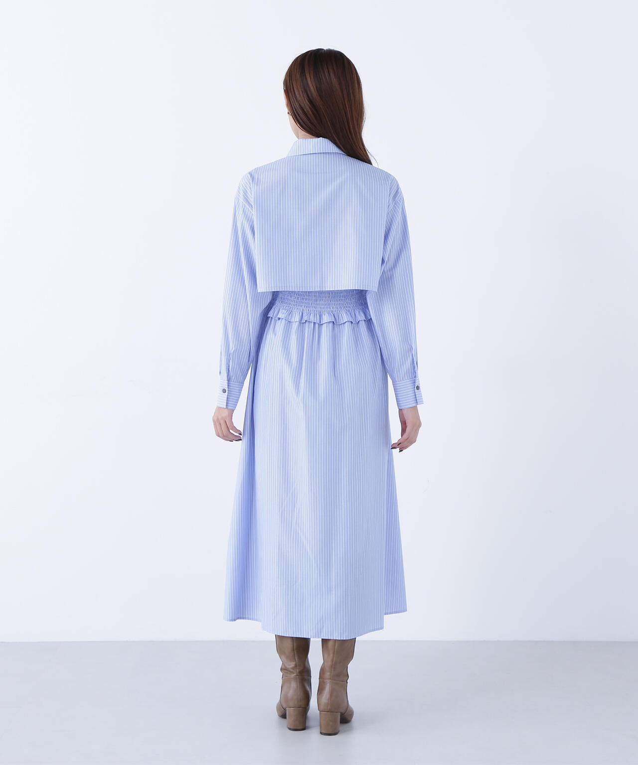 レイヤードマルチストライプワンピース