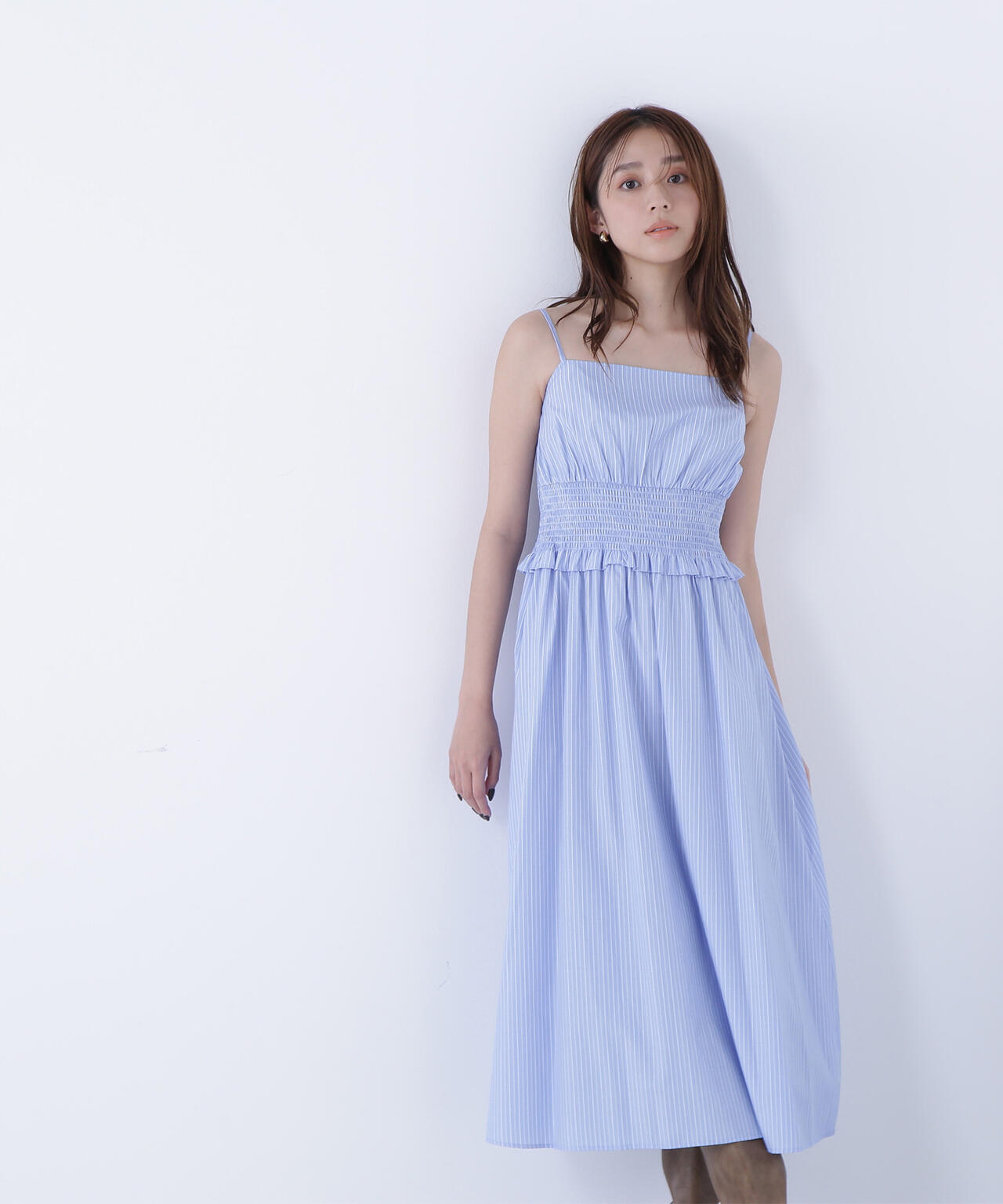 レイヤードマルチストライプワンピース