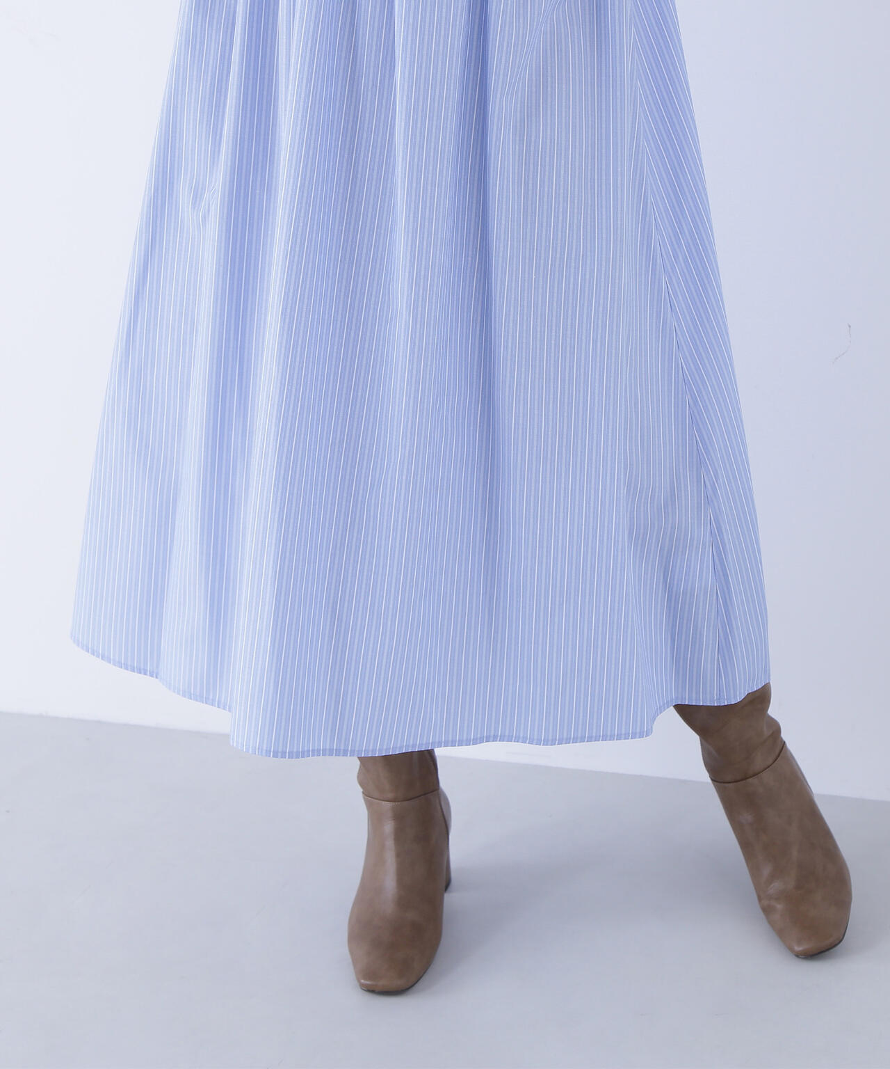 レイヤードマルチストライプワンピース