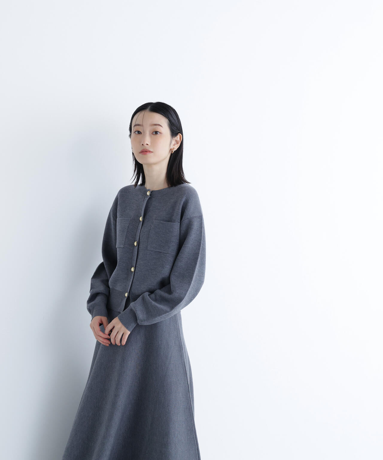 【Oggi掲載】【大宮ルミネ・mix.tokyo 限定カラー：ネイビー】ダブルフェイスニットセットアップ