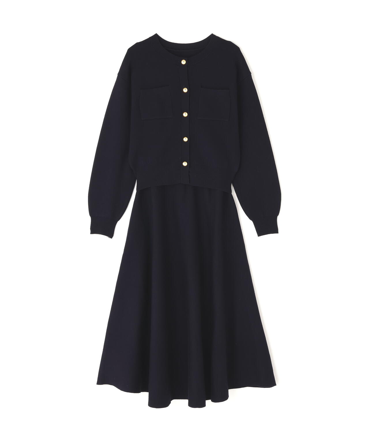 【Oggi掲載】【大宮ルミネ・mix.tokyo 限定カラー：ネイビー】ダブルフェイスニットセットアップ