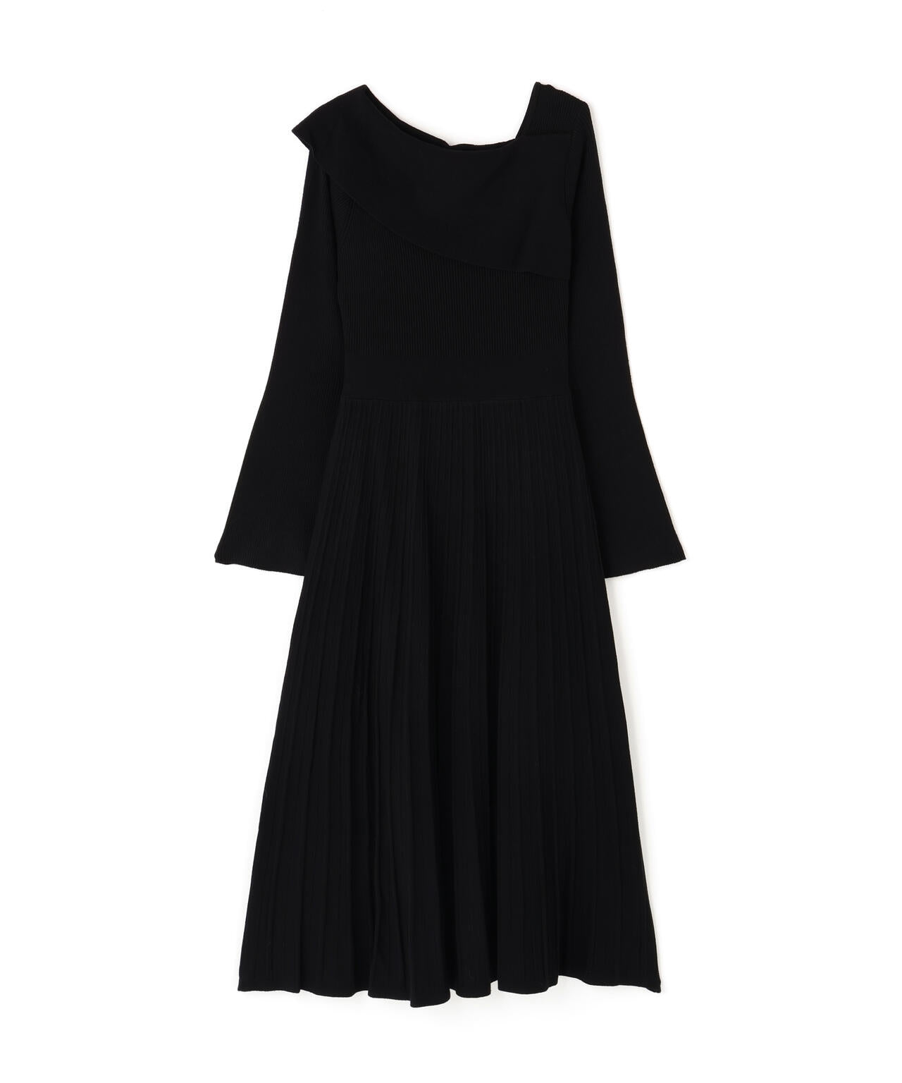 アシメネックニットワンピース