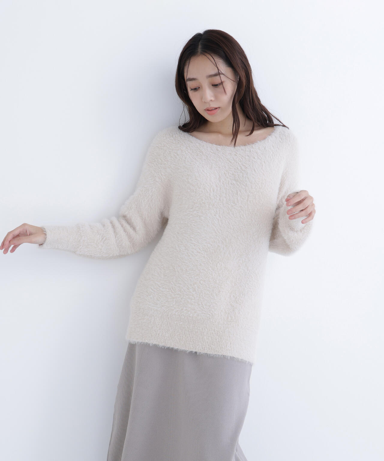 みゆぴー　セット フェザーニットセットアップ | NATURAL BEAUTY BASIC