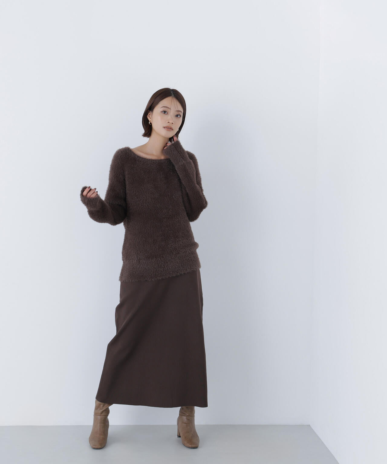 アルチビオ　archivio フリンジニット　セットアップ　ブラック オンリーグリーン / ジップアップニット ブラック | ONLY ONLINE