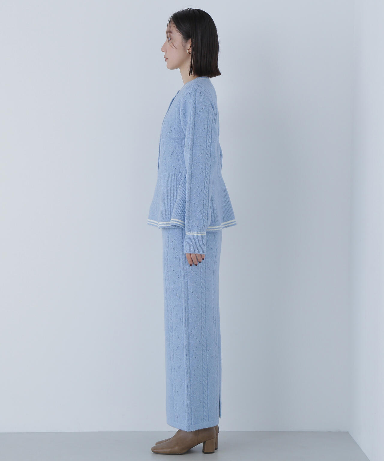 ペプラムケーブルニットセットアップ | NATURAL BEAUTY BASIC