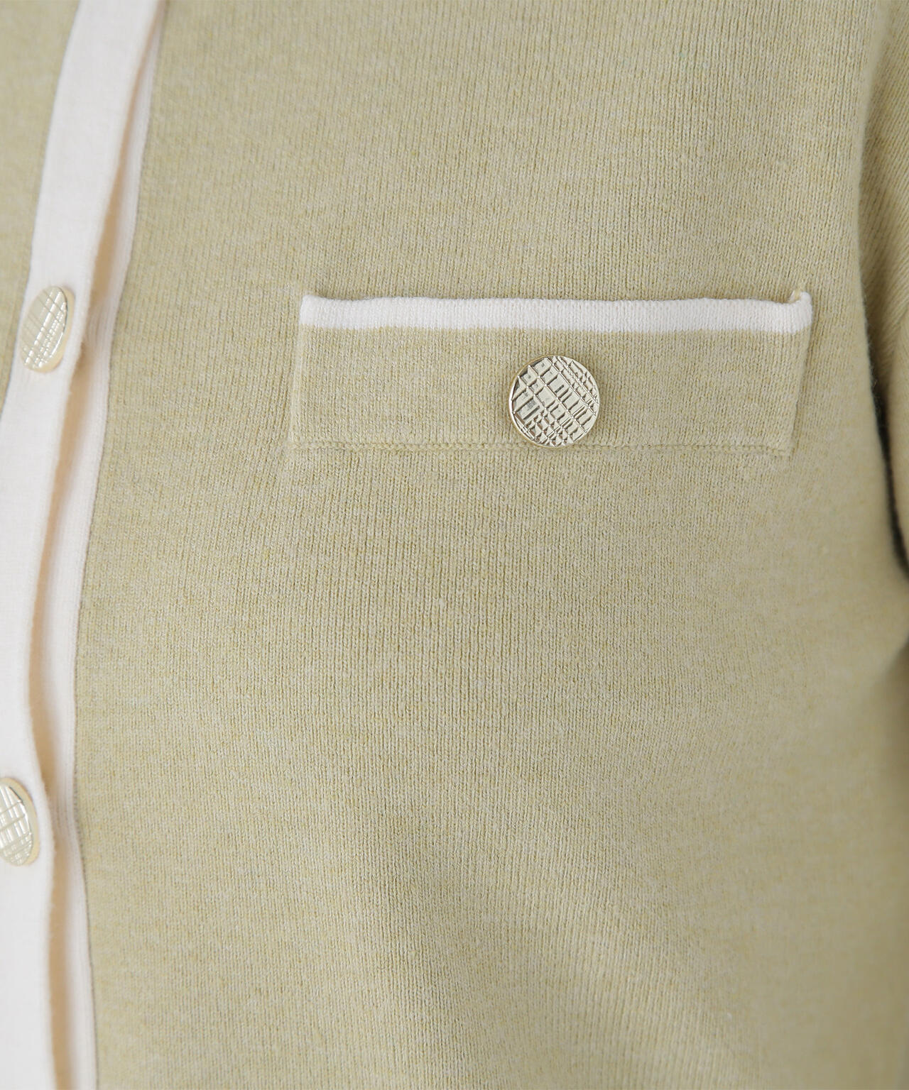 バイカラーニットジャケット＆スカート