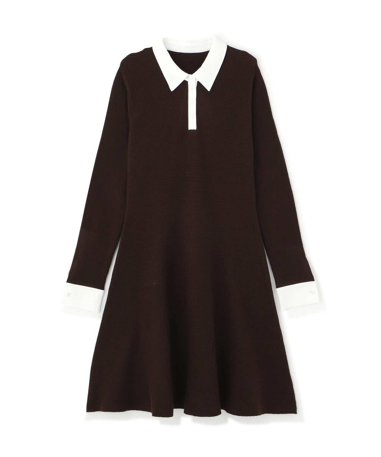 シャツカラーミニニットワンピース | NATURAL BEAUTY BASIC