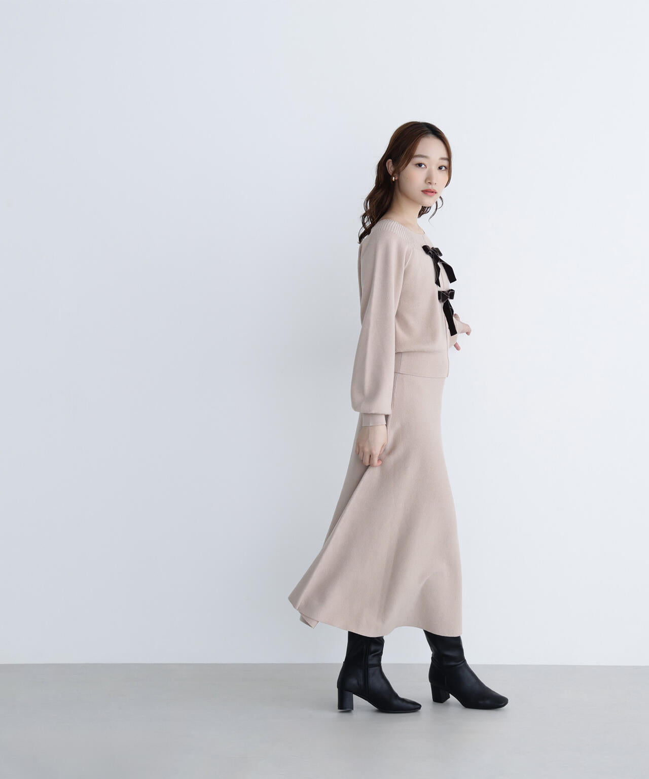 ベロアリボンニットセットアップ | NATURAL BEAUTY BASIC（ナチュラル