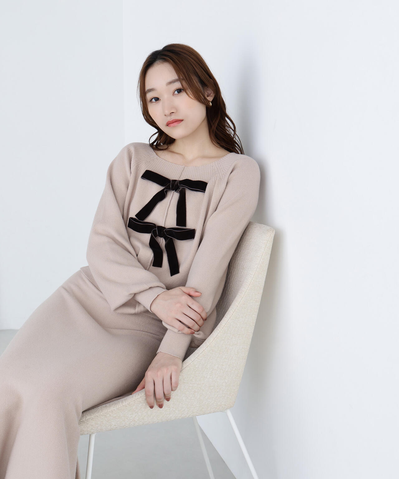 ベロアリボンニットセットアップ | NATURAL BEAUTY BASIC（ナチュラル