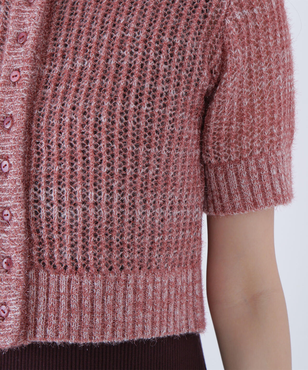 フィルムラメカーデセットニットワンピース