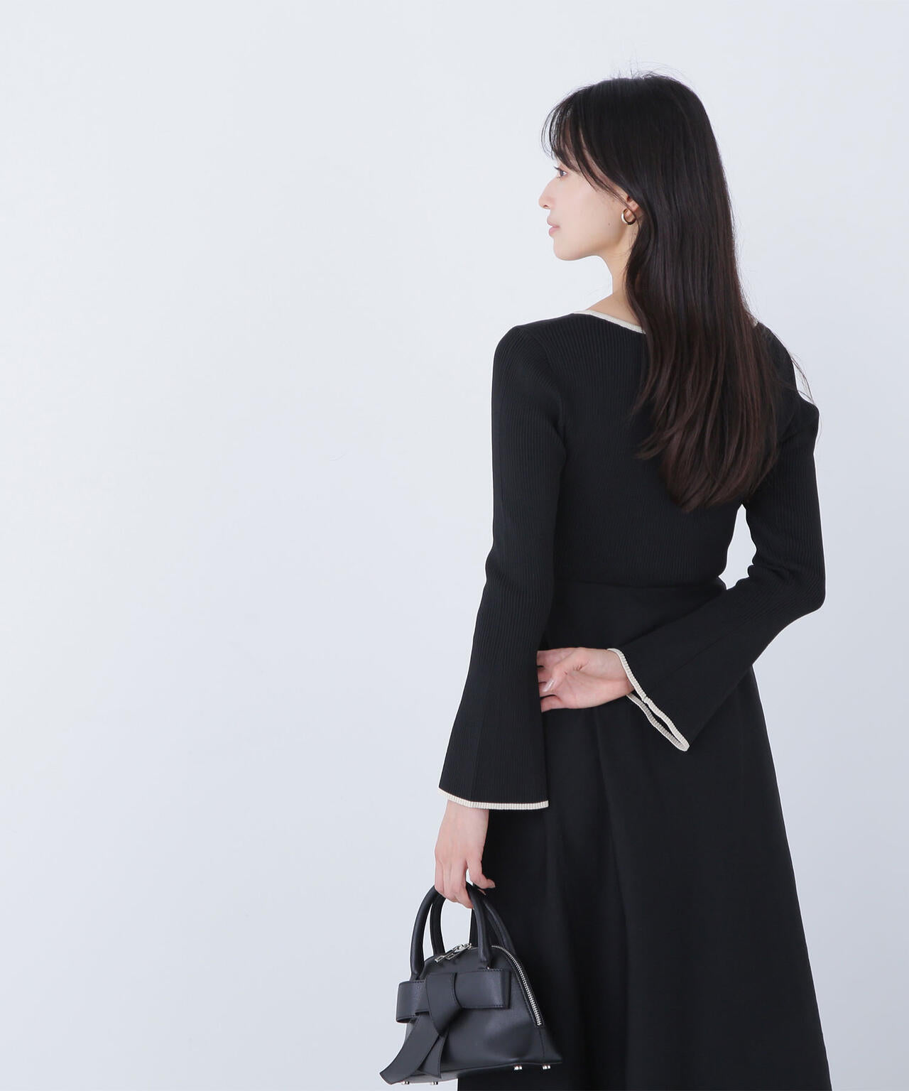 バイカラーハートネックニットワンピース | NATURAL BEAUTY BASIC