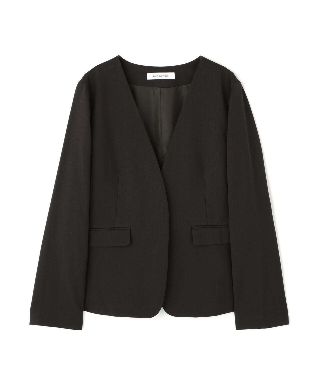 パウダリーツイルセットアップシリーズ ノーカラージャケット