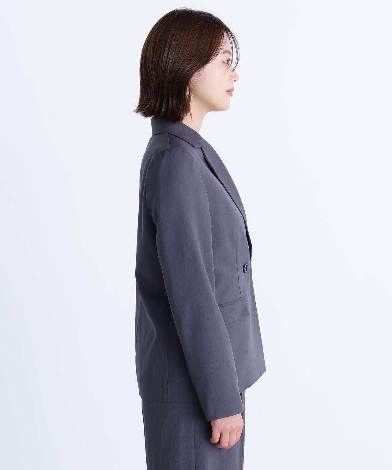 パウダリーツイルセットアップシリーズ　ダブルテーラードジャケット