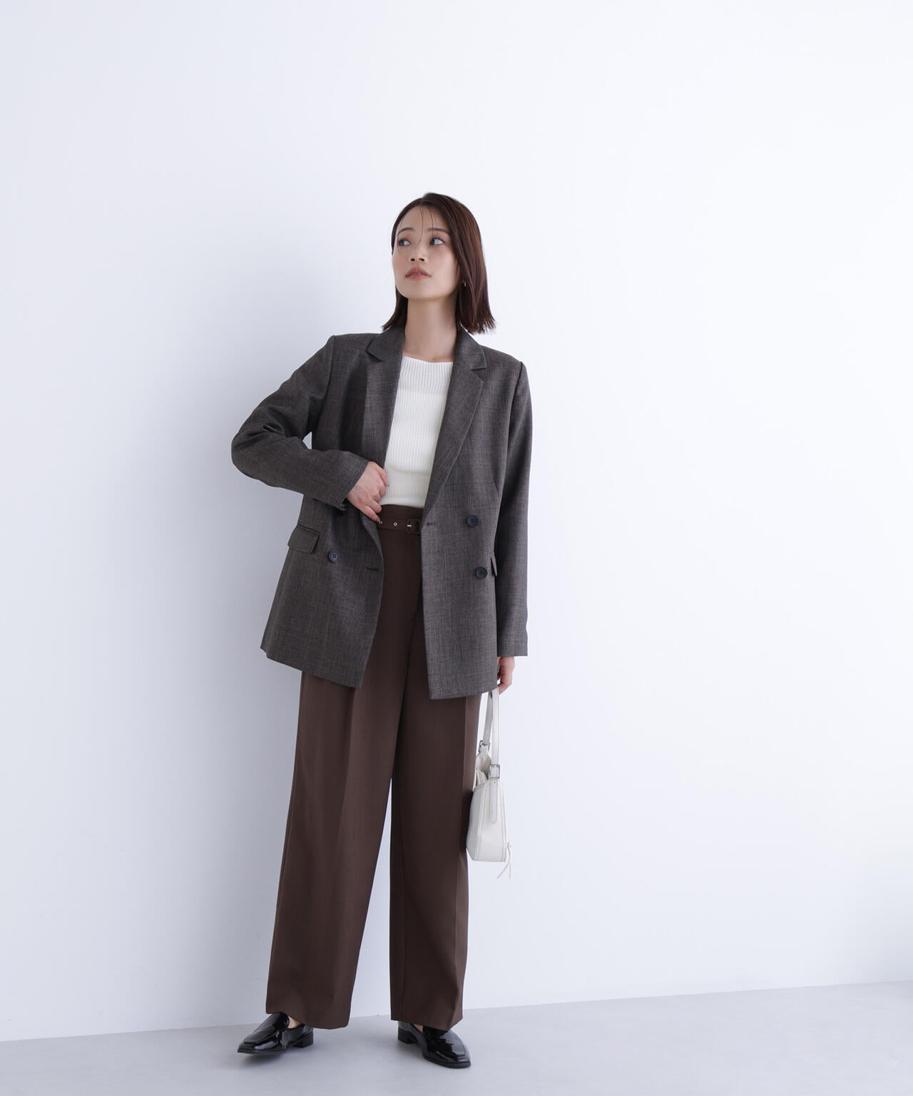 シャークスキン SETUPダブルブレストジャケット | NATURAL BEAUTY