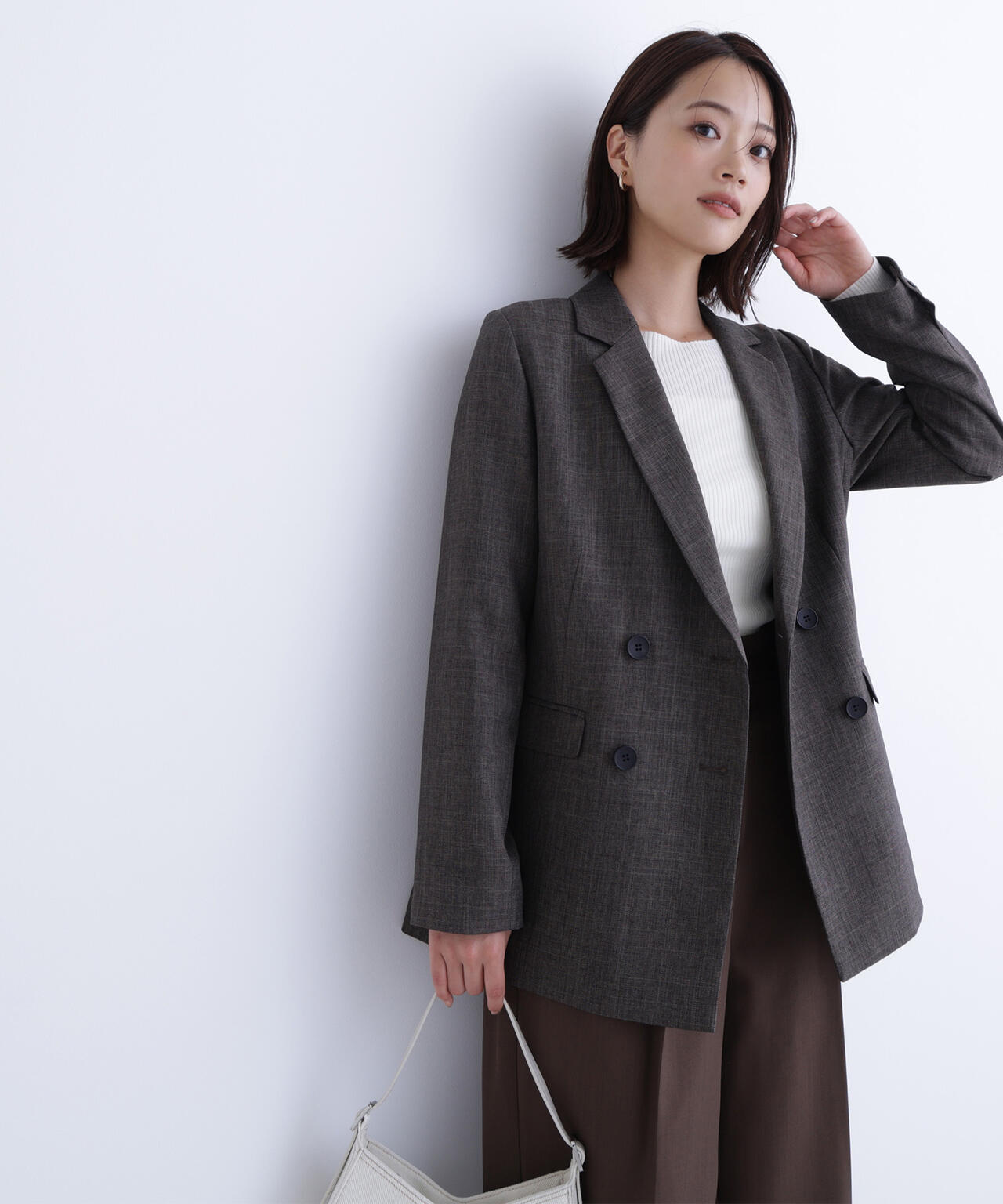 シャークスキン SETUPダブルブレストジャケット