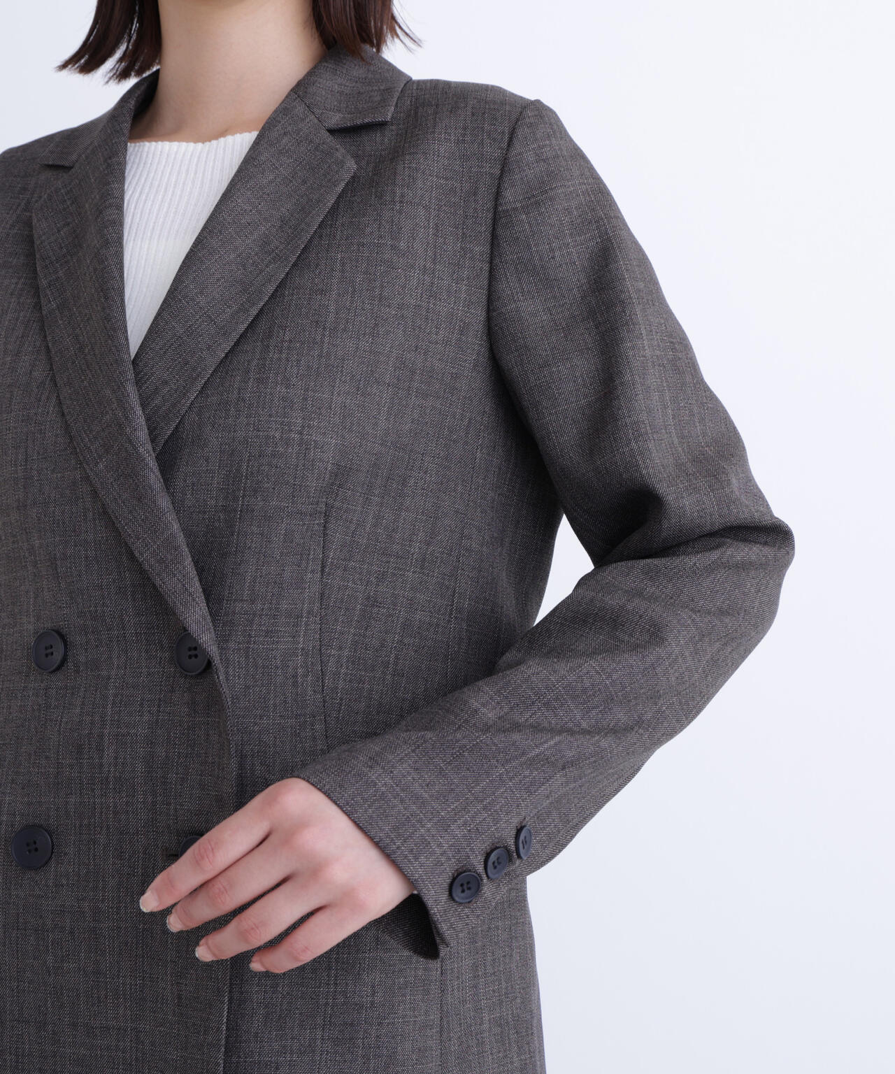 シャークスキン SETUPダブルブレストジャケット