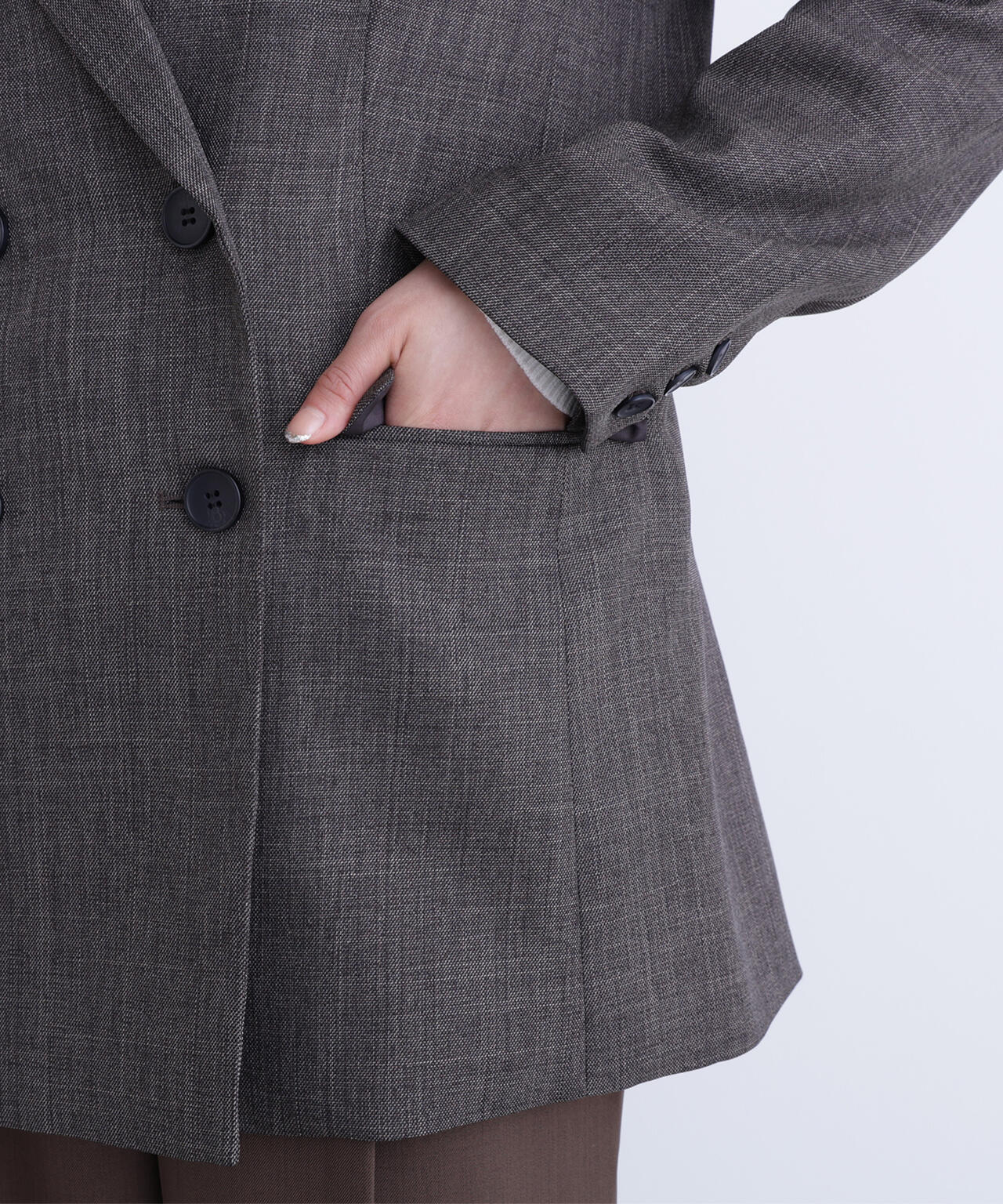 シャークスキン SETUPダブルブレストジャケット