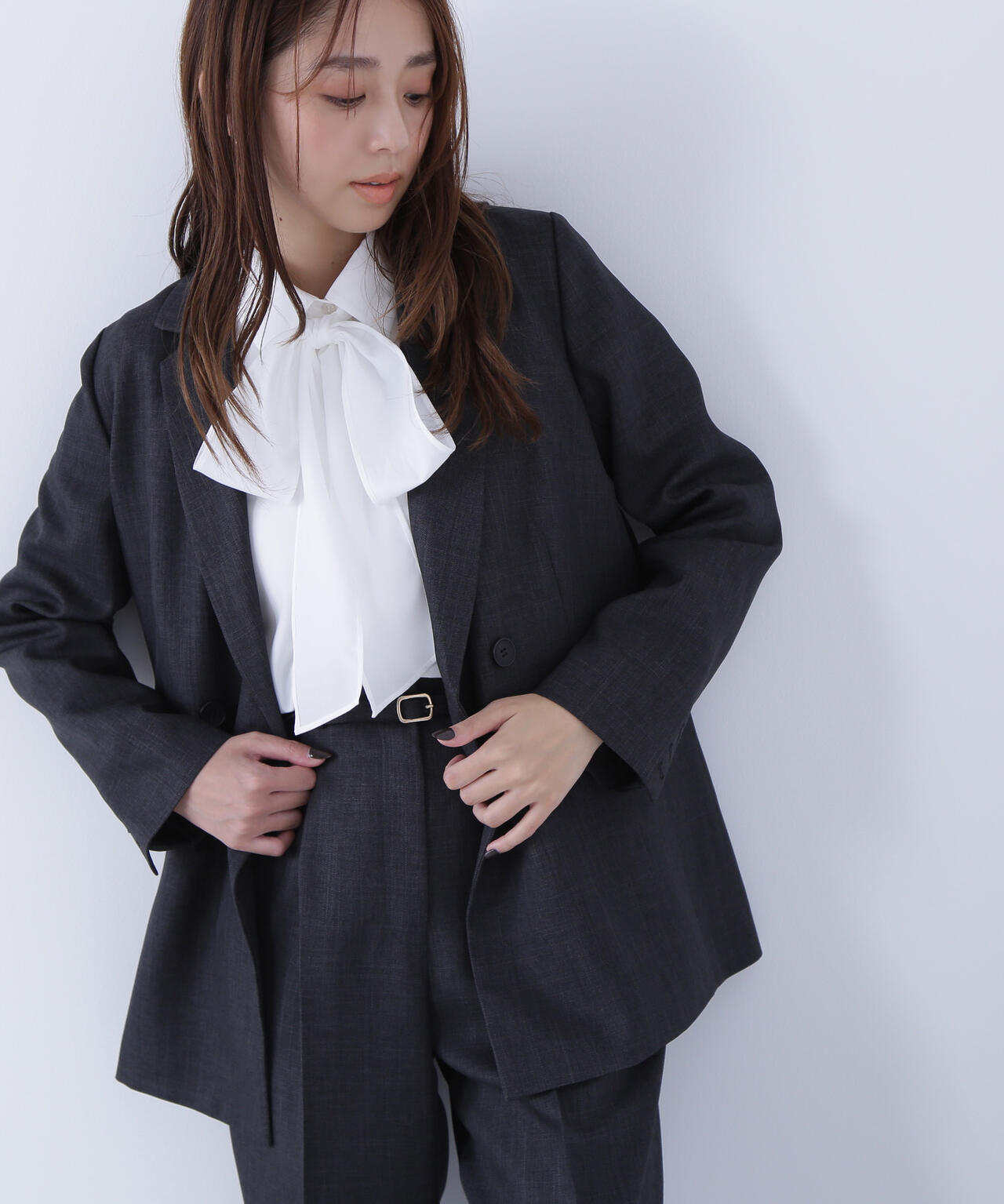 シャークスキン SETUPダブルブレストジャケット