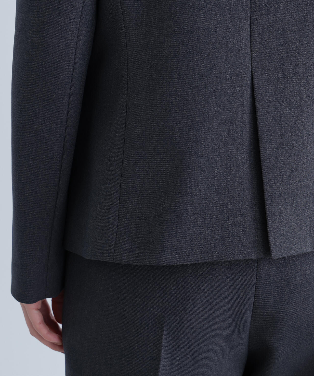 ウーステッドライクツイル SETUP ノーカラージャケット