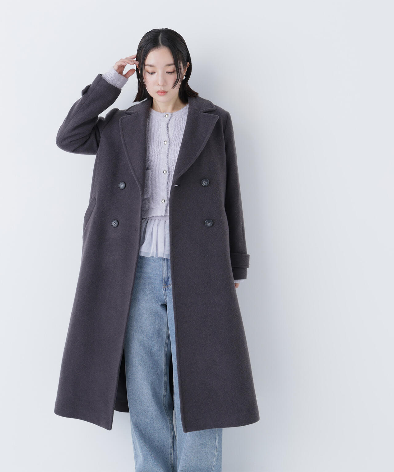 ナチュラルビューティーベーシック　ビッグカラーダブルチェスターコート23AW ビッグカラーダブルチェスターコート | NATURAL BEAUTY BASIC