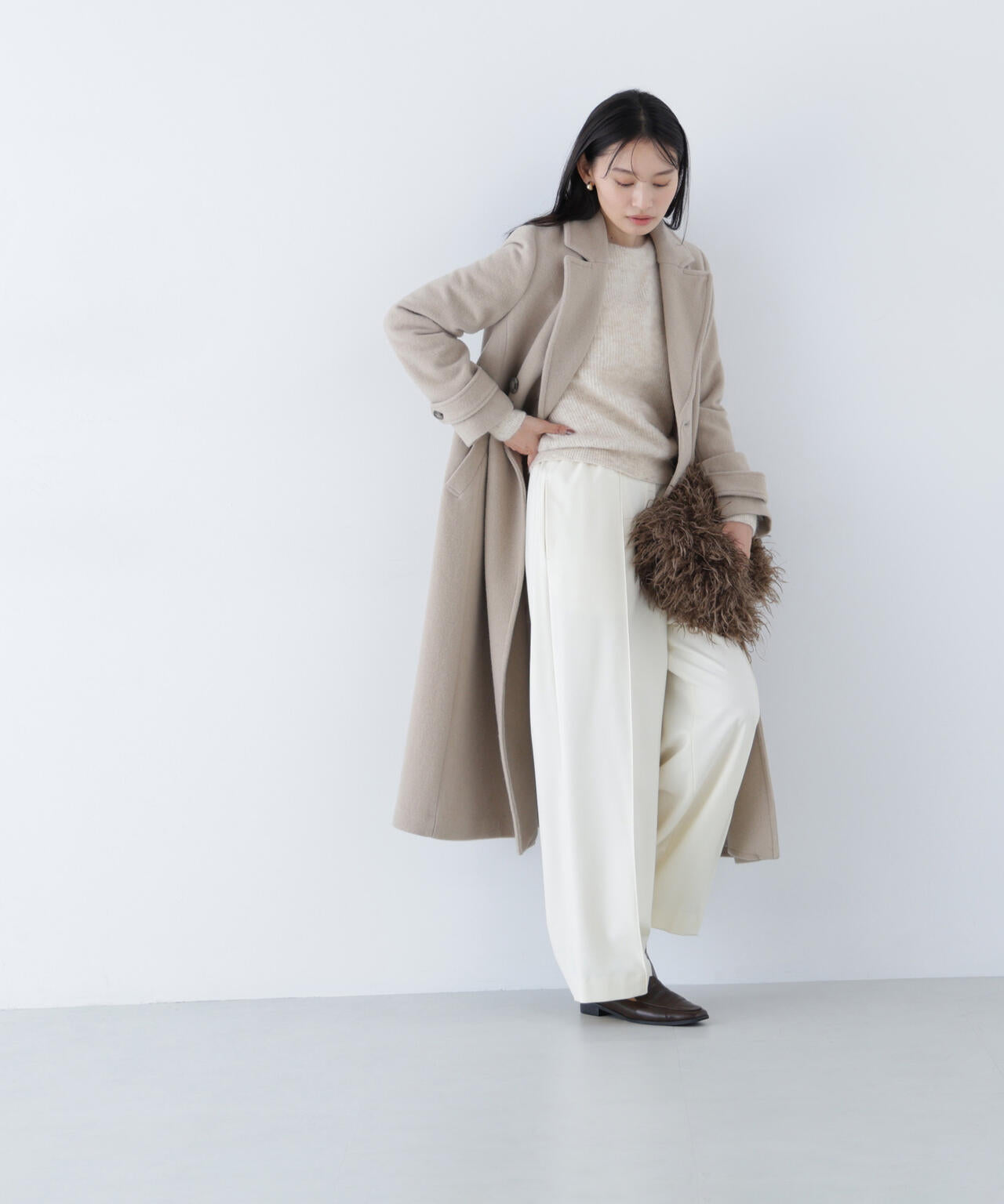 ビッグカラーダブルチェスターコート | NATURAL BEAUTY BASIC